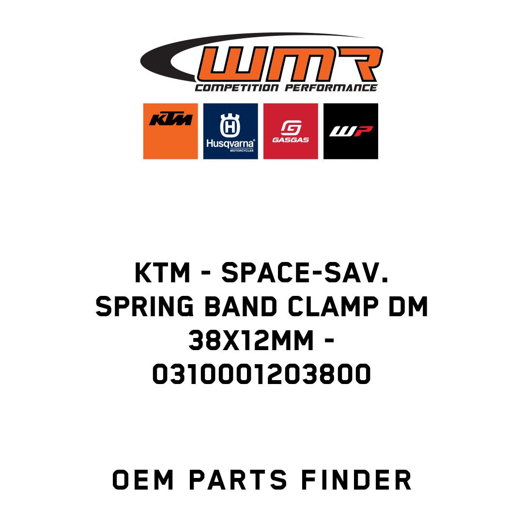 Space-sav. spring band clamp DM 38x12mm