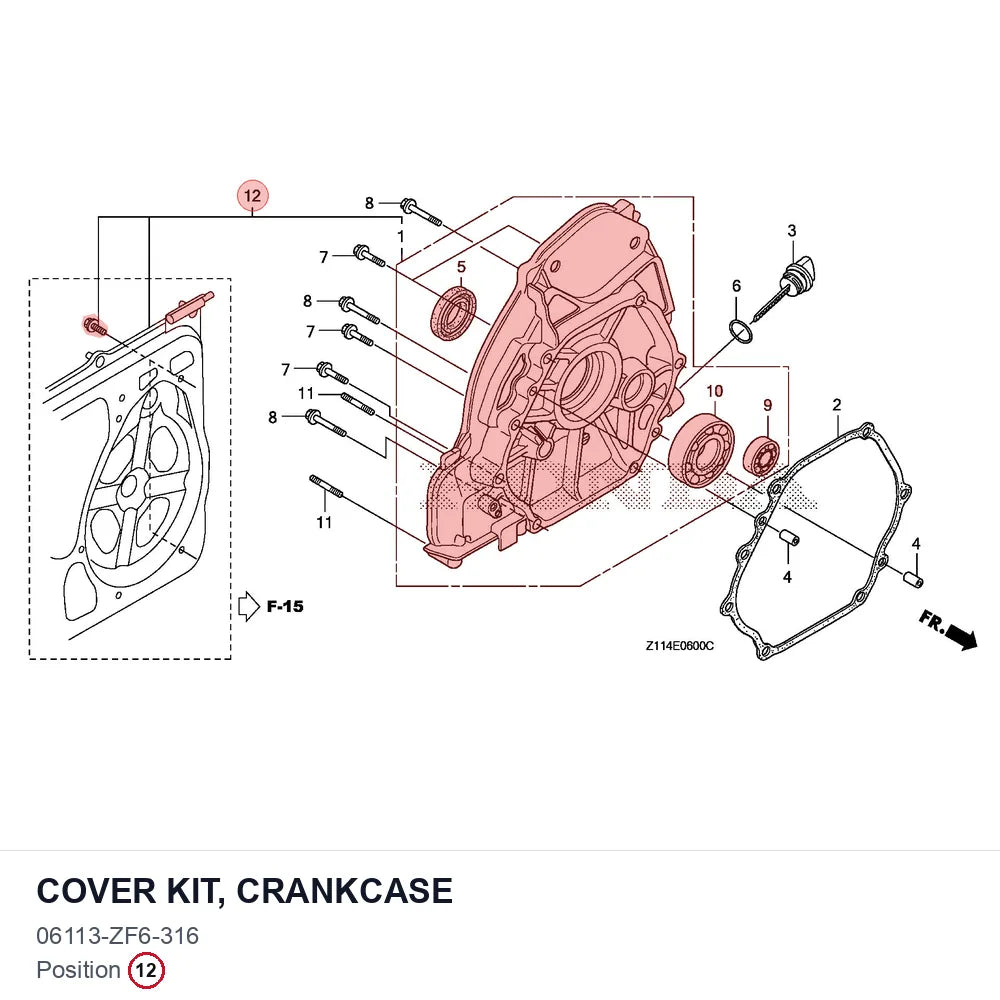 COVER KIT, CRANKCASE