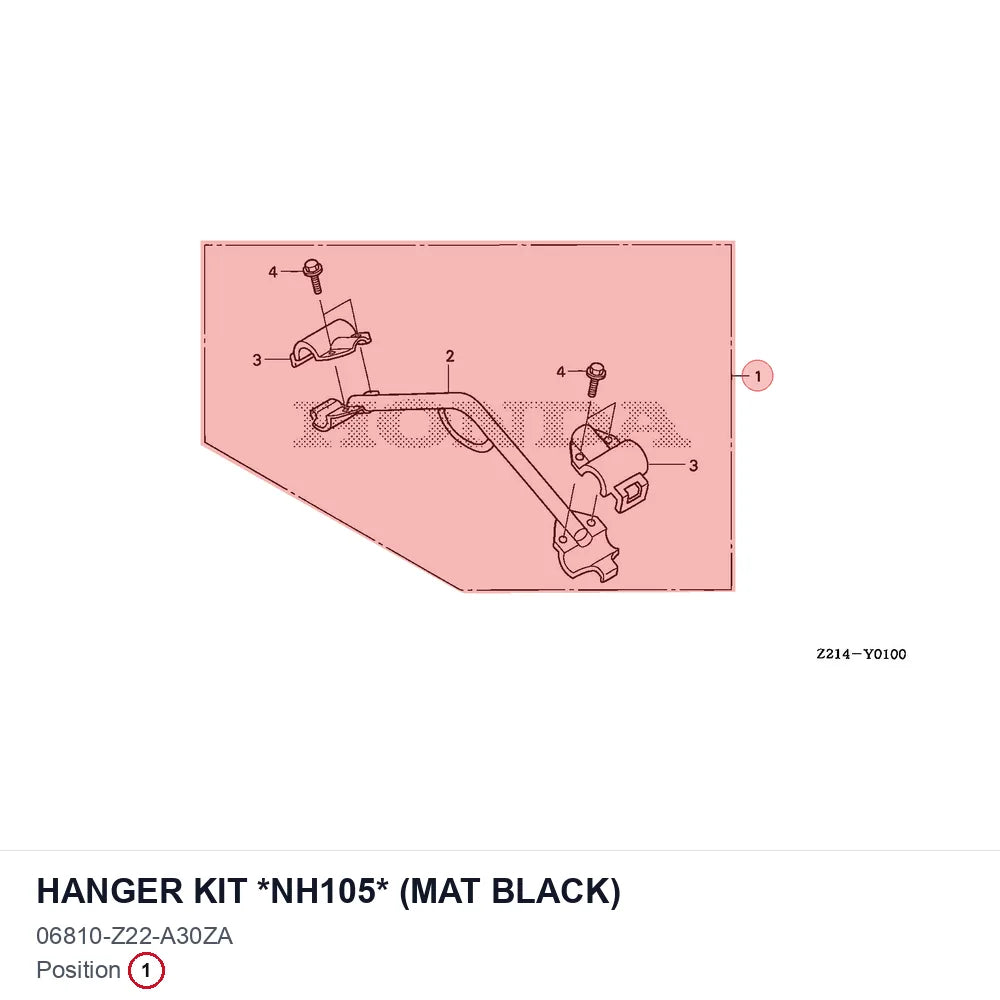 HANGER KIT *NH105* (MAT BLACK)