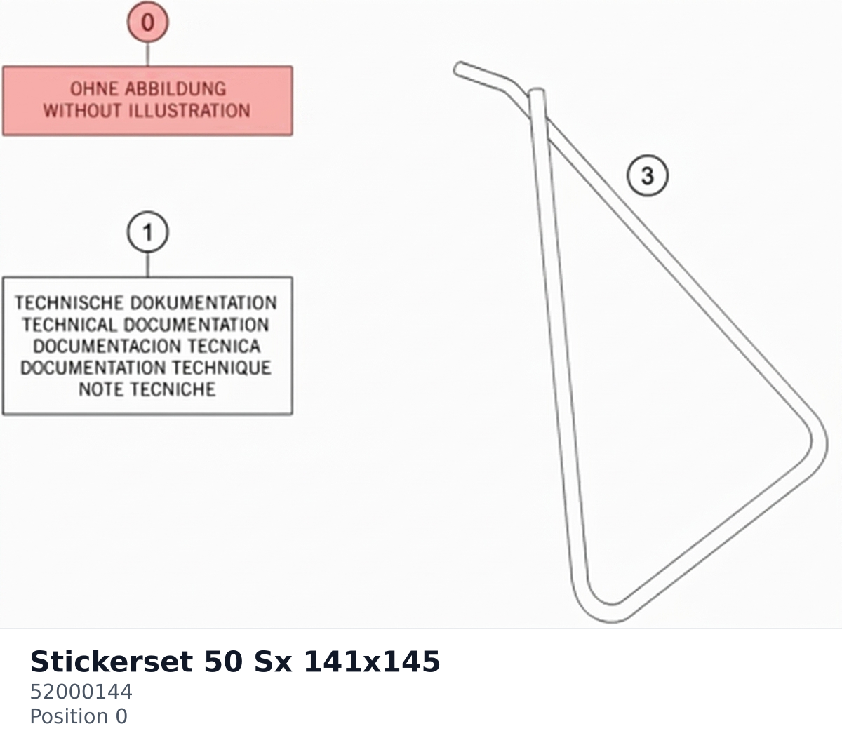 Diagram preview: Stickerset 50 Sx 141x145 (52000144)