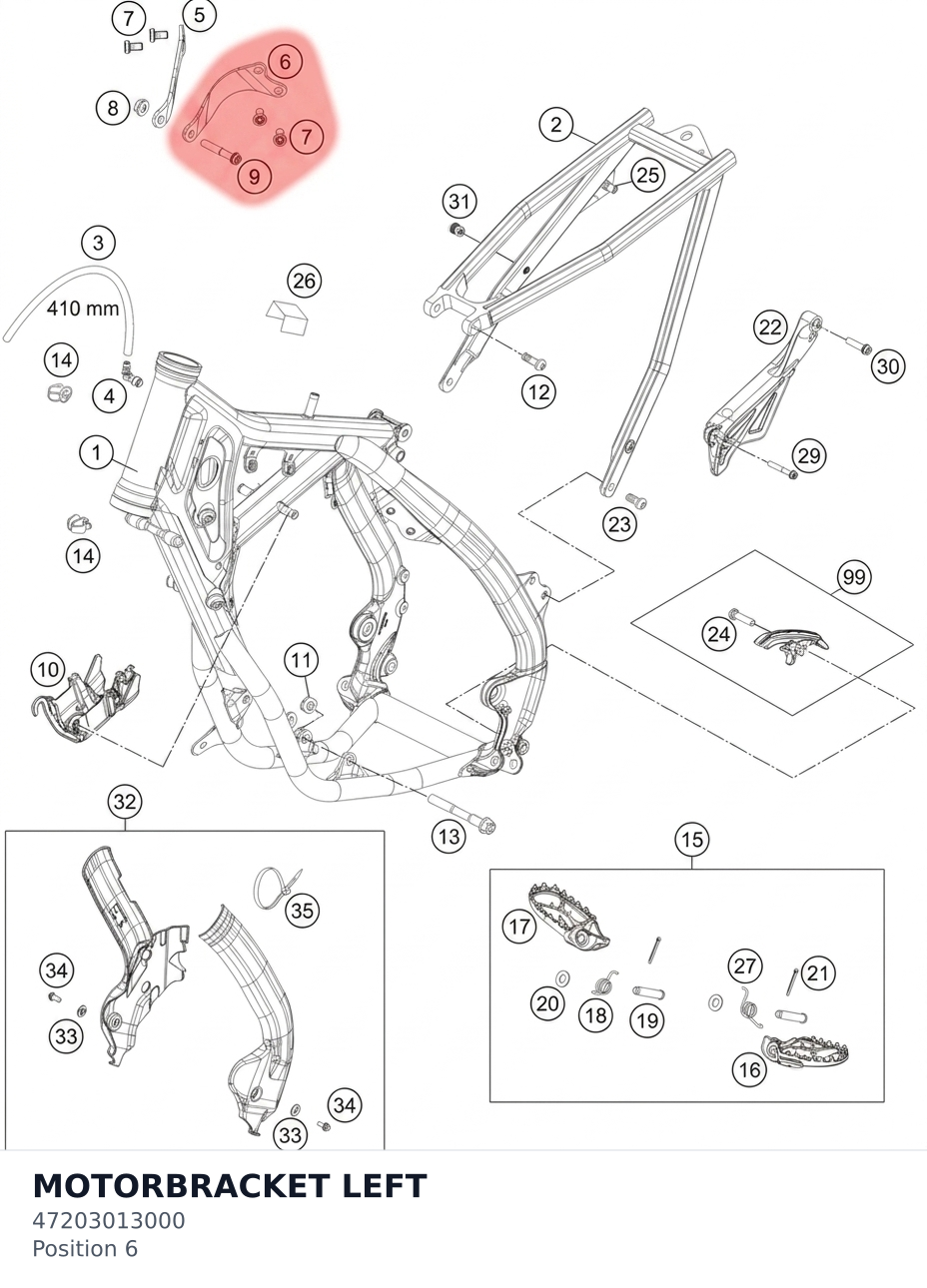 Diagram preview: MOTORBRACKET LEFT (47203013000)