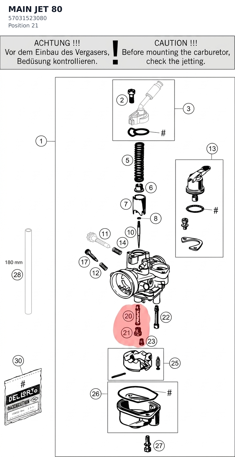 Diagram preview: MAIN JET 80 (57031523080)