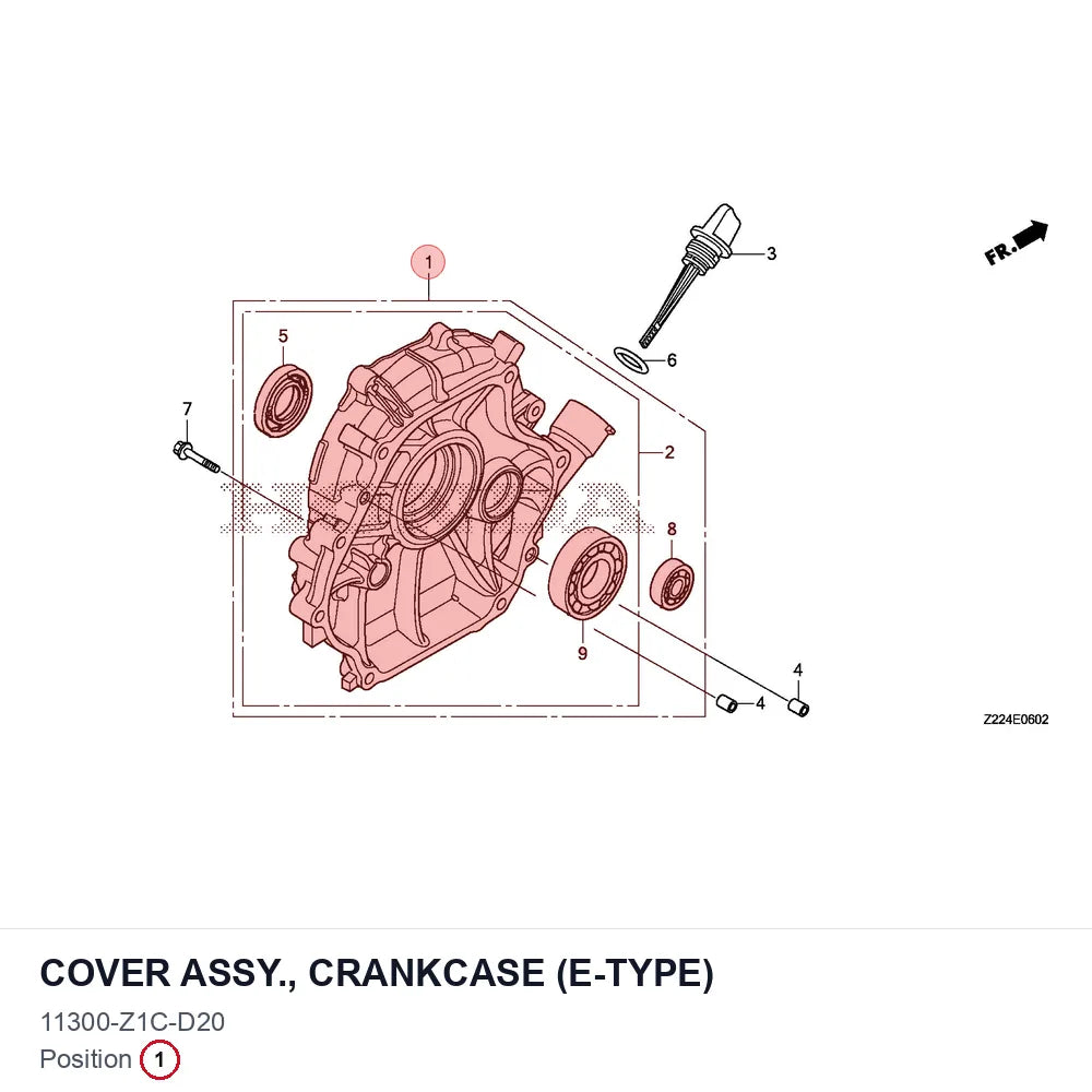 COVER ASSY., CRANKCASE (E-TYPE)