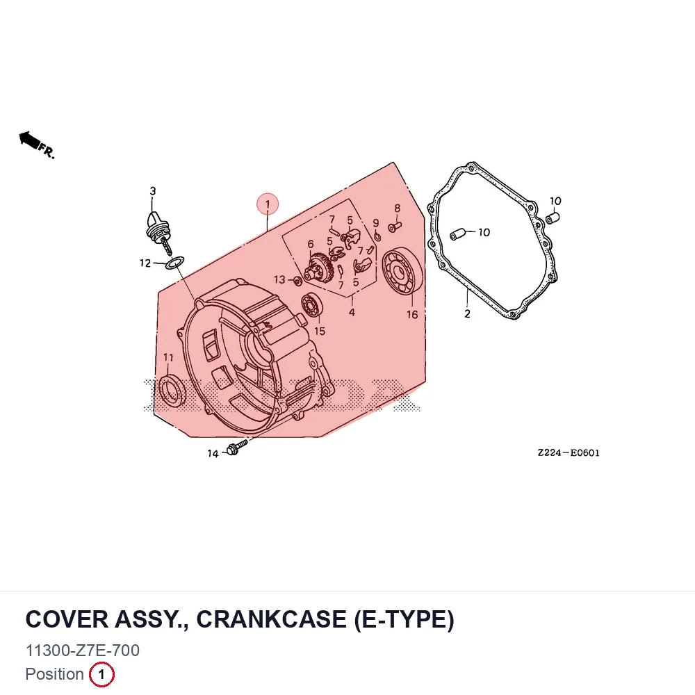 COVER ASSY., CRANKCASE (E-TYPE)