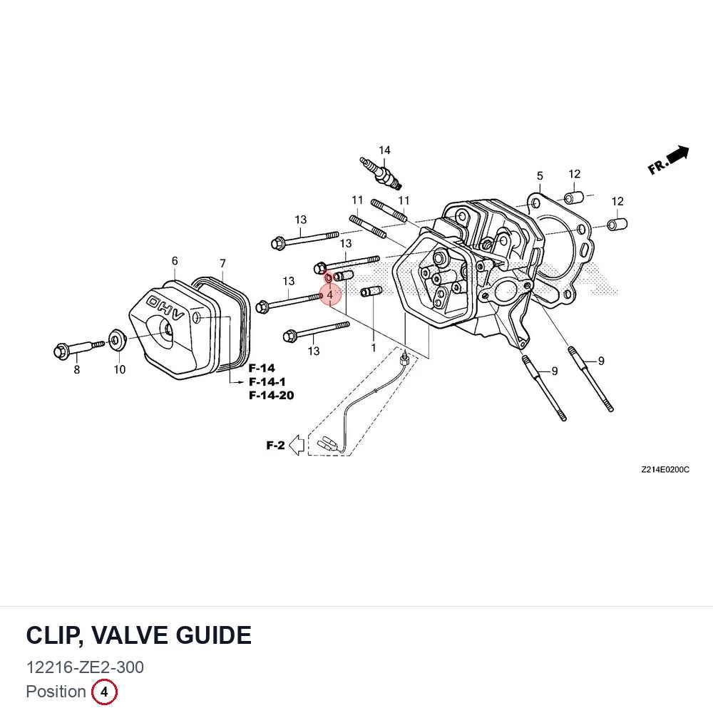 CLIP, VALVE GUIDE