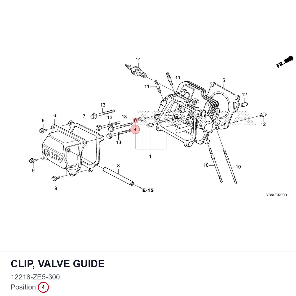 CLIP, VALVE GUIDE