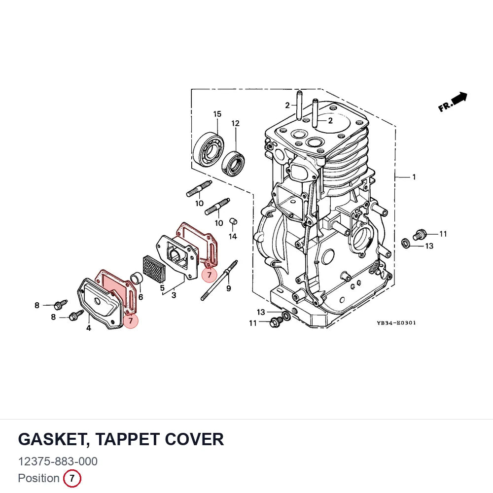 GASKET, TAPPET COVER