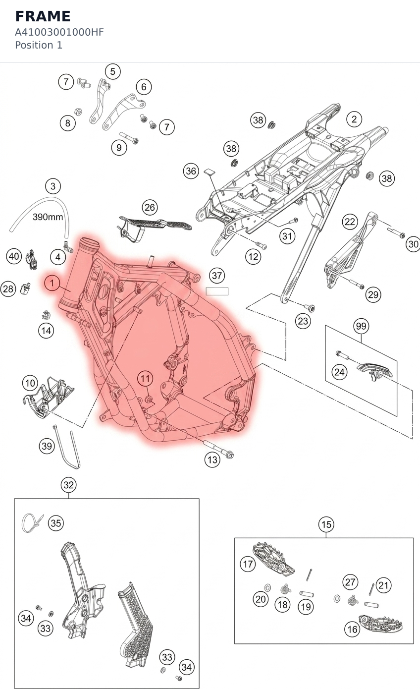Diagram preview: FRAME (A41003001000HF)