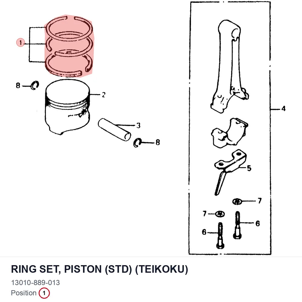 RING SET, PISTON (STD) (TEIKOKU)