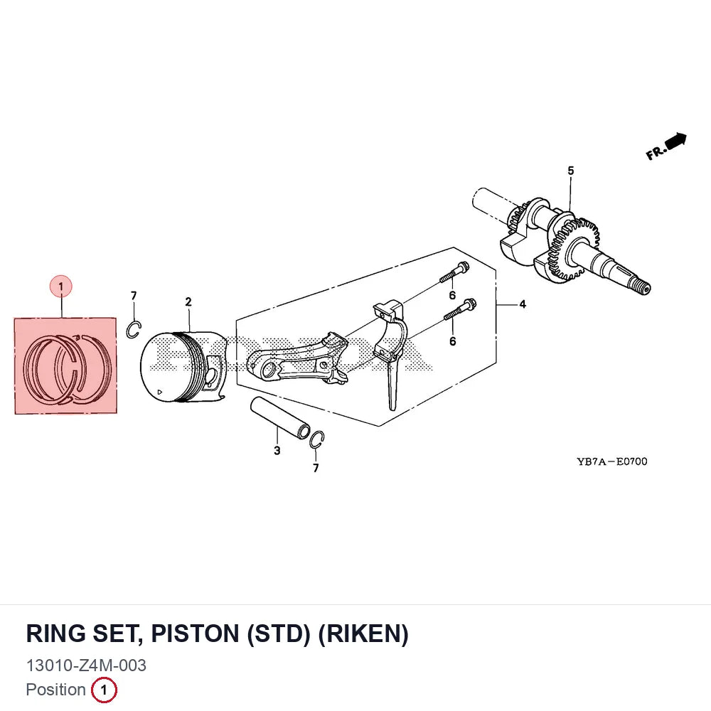 RING SET, PISTON (STD) (RIKEN)