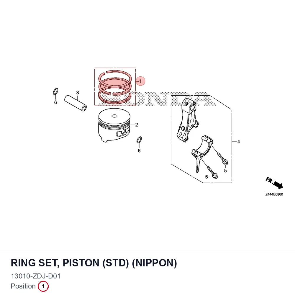 RING SET, PISTON (STD) (NIPPON)