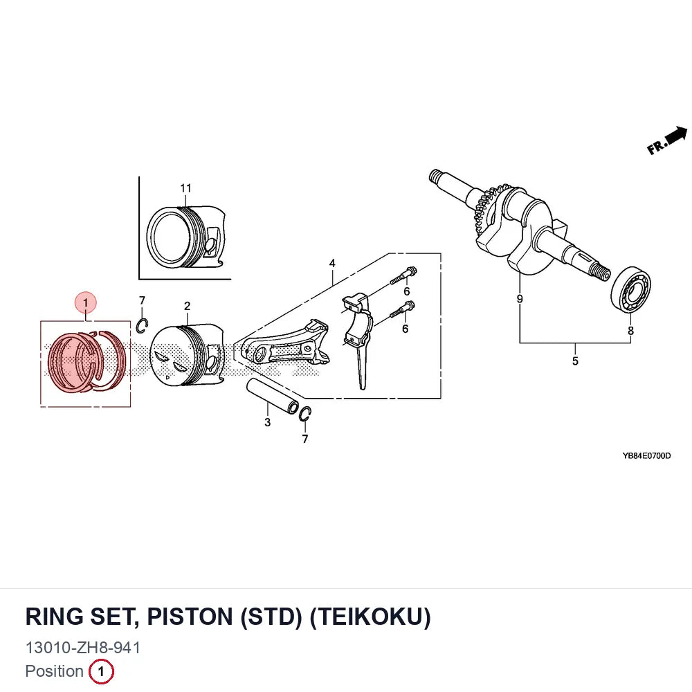 RING SET, PISTON (STD) (TEIKOKU)