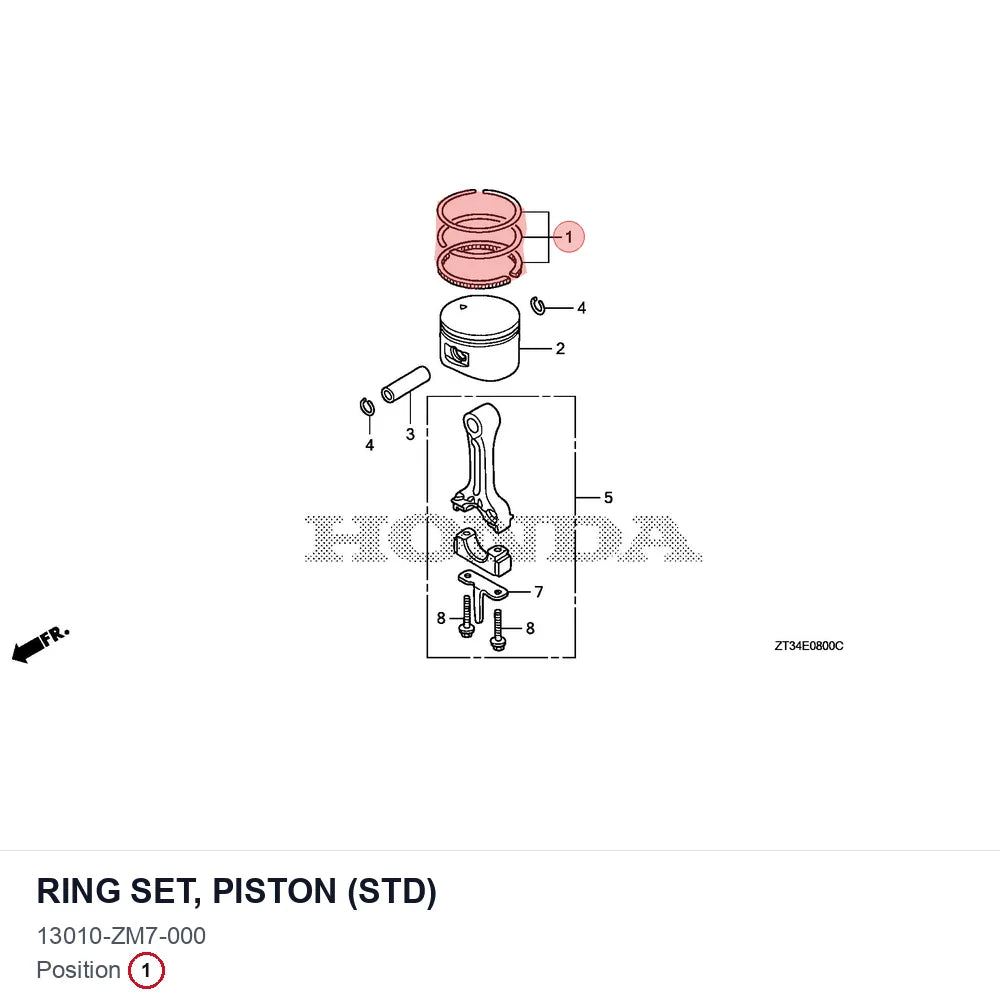 RING SET, PISTON (STD)