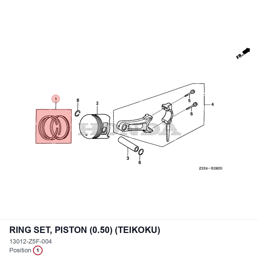 RING SET, PISTON (0.50) (TEIKOKU)