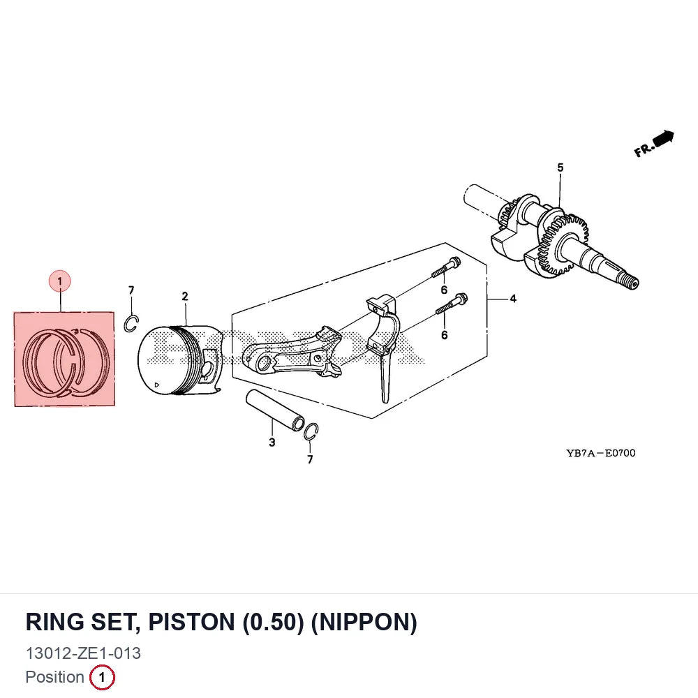 RING SET, PISTON (0.50) (NIPPON)