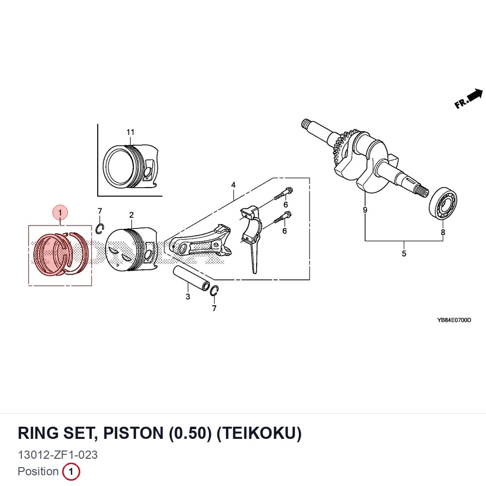 RING SET, PISTON (0.50) (TEIKOKU)