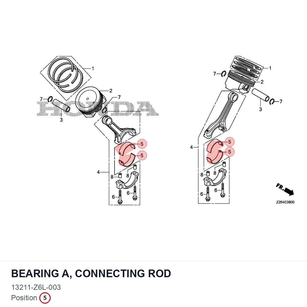 BEARING A, CONNECTING ROD