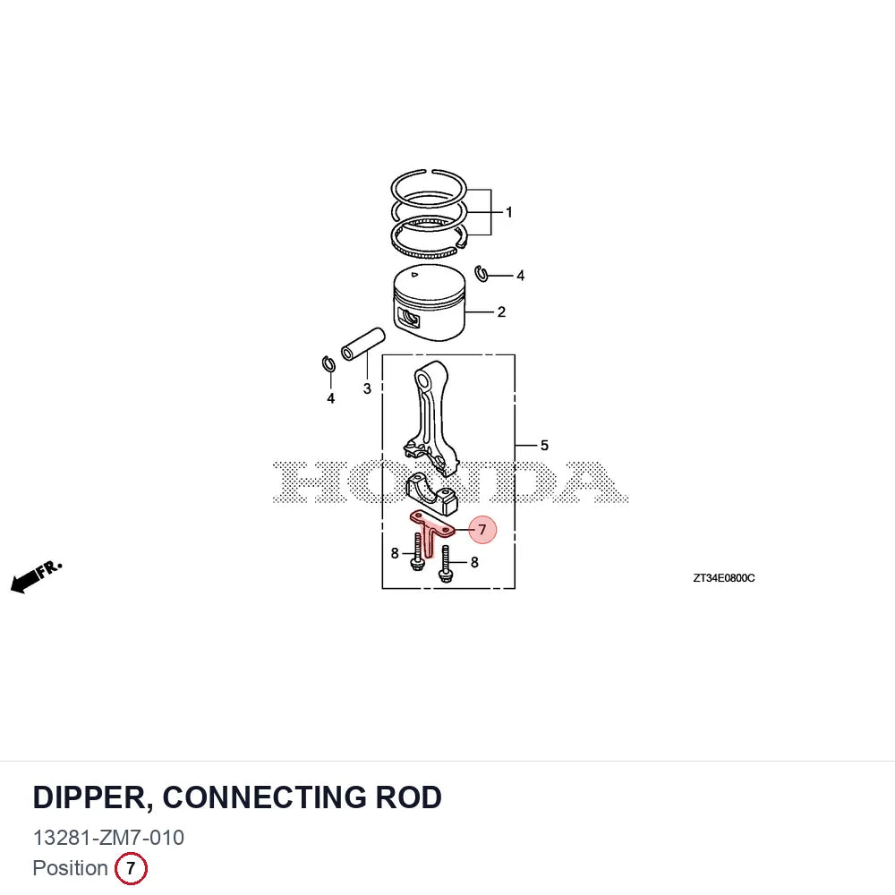 DIPPER, CONNECTING ROD