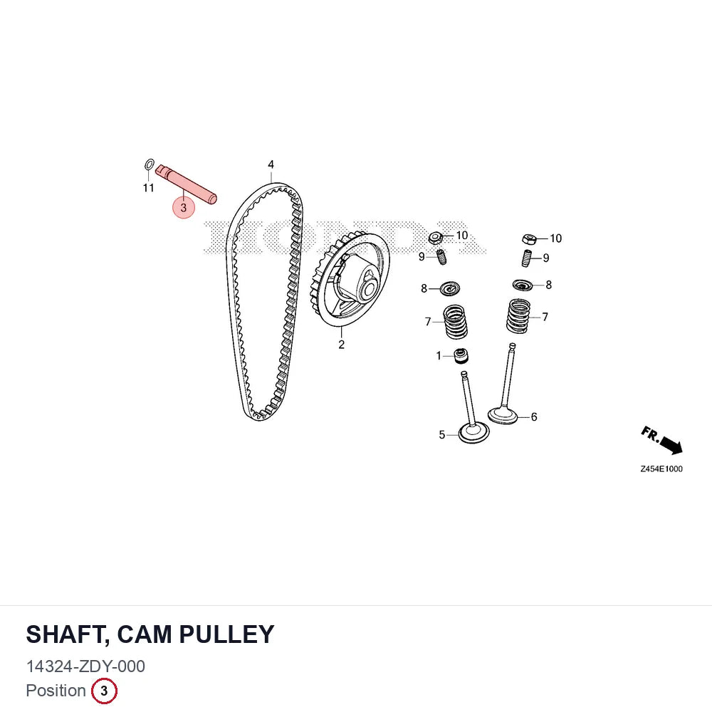SHAFT, CAM PULLEY