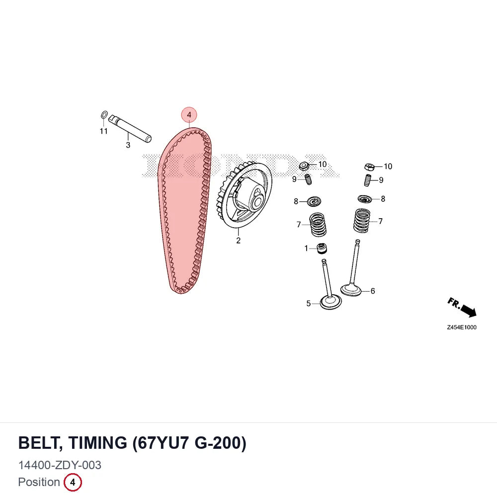 BELT, TIMING (67YU7 G-200)