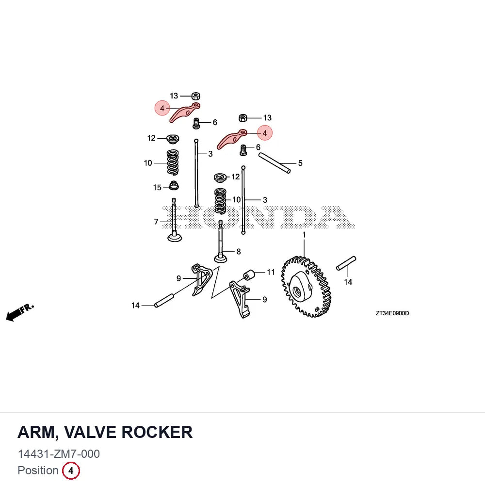 ARM, VALVE ROCKER