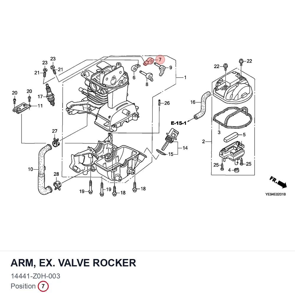ARM, EX. VALVE ROCKER