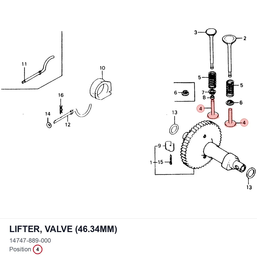 LIFTER, VALVE (46.34MM)