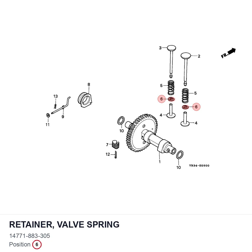 RETAINER, VALVE SPRING