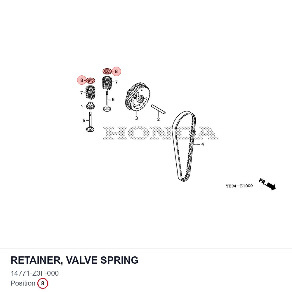 RETAINER, VALVE SPRING