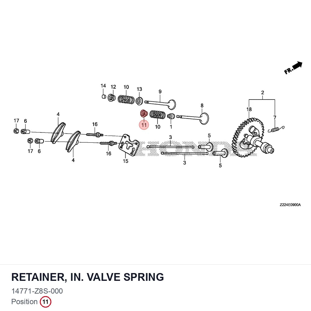 RETAINER, IN. VALVE SPRING