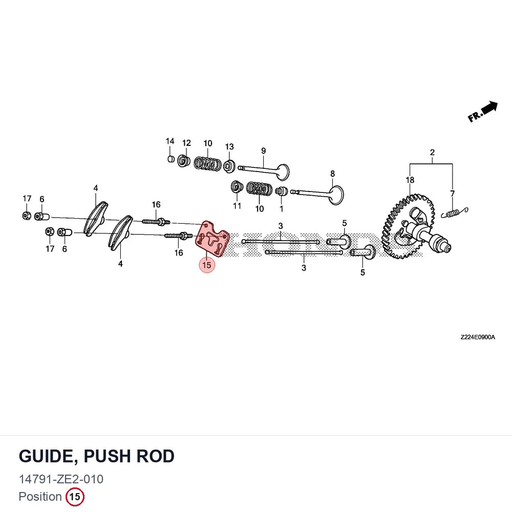 GUIDE, PUSH ROD