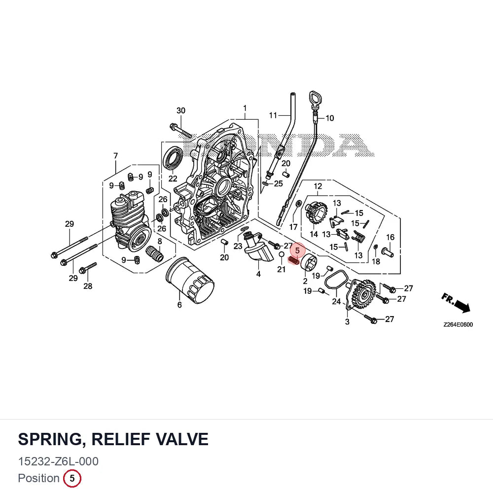 SPRING, RELIEF VALVE