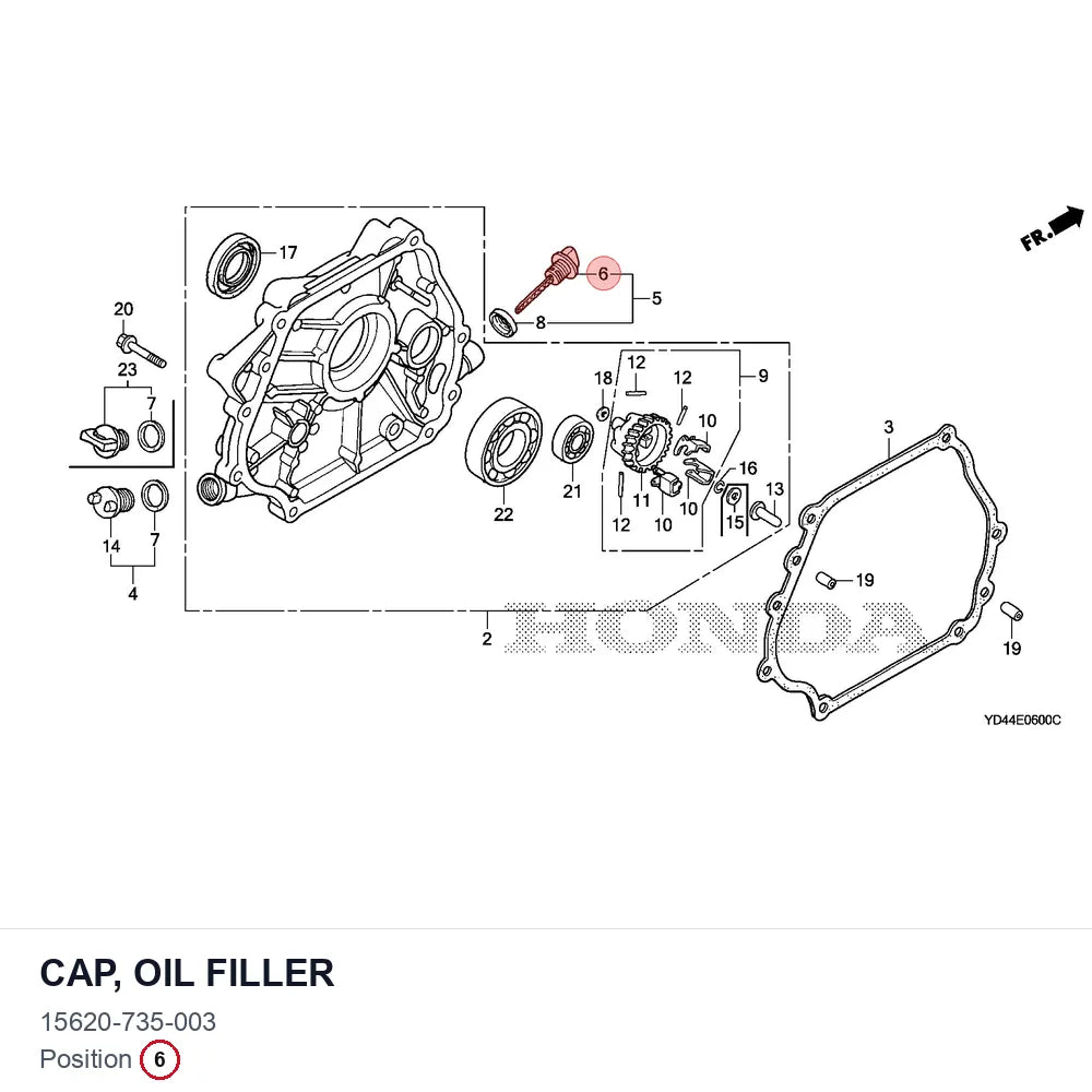 CAP, OIL FILLER