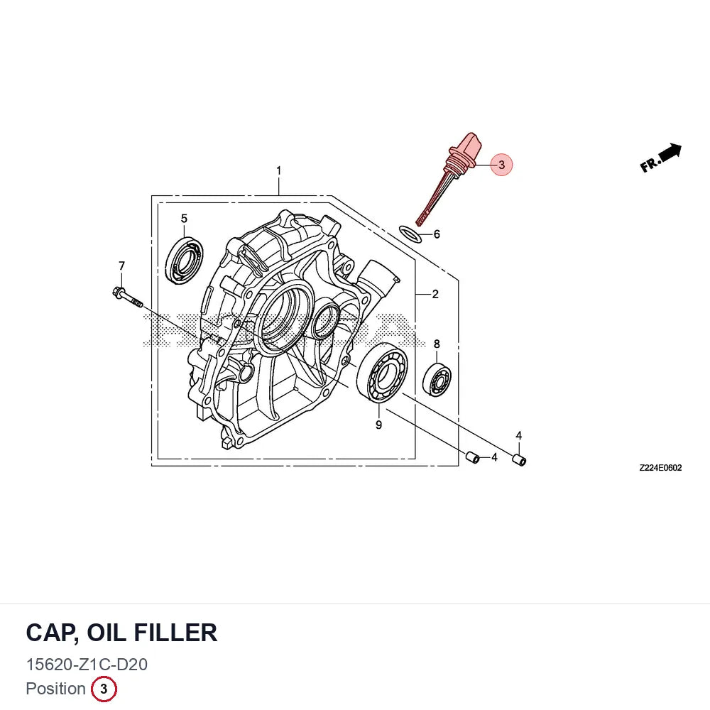CAP, OIL FILLER