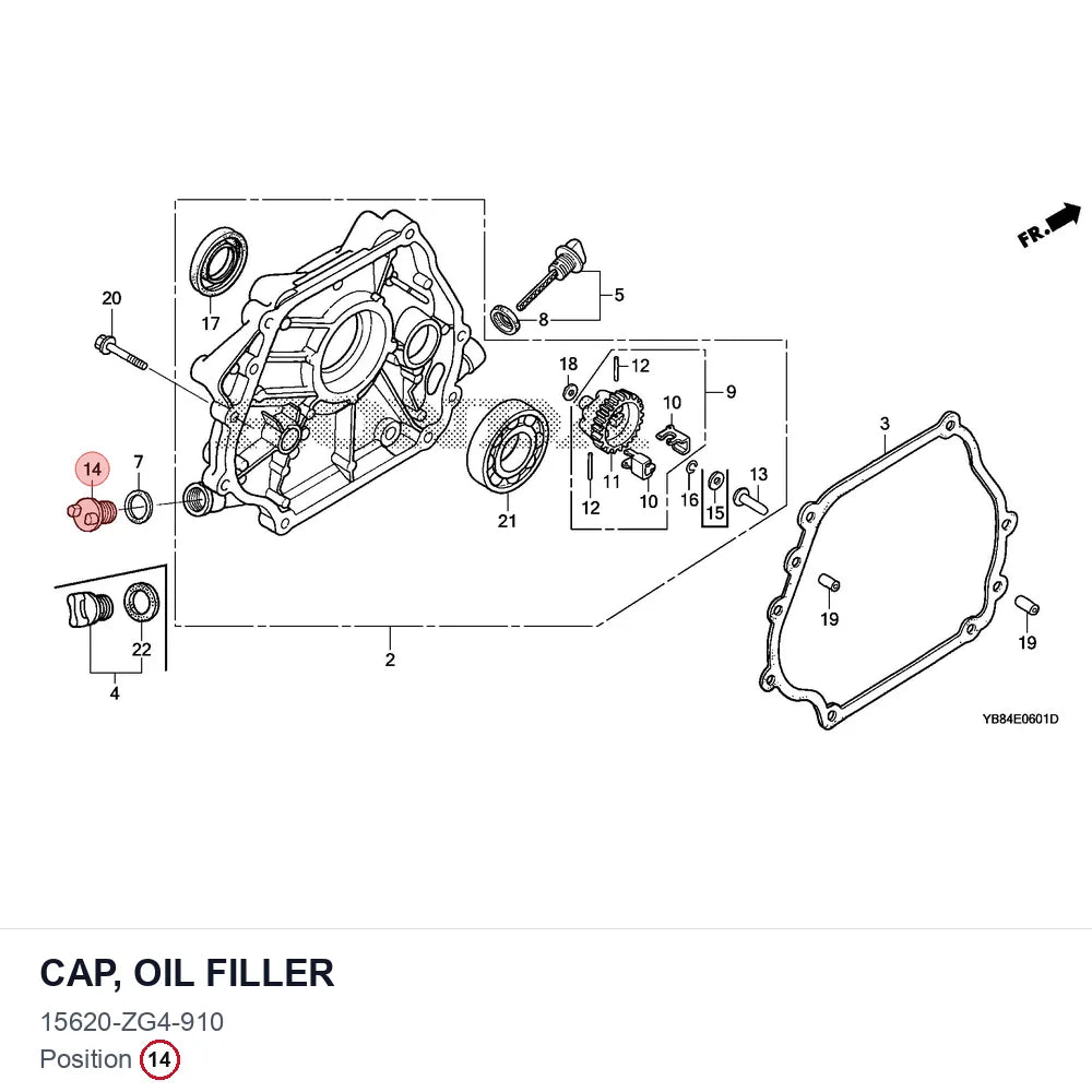 CAP, OIL FILLER