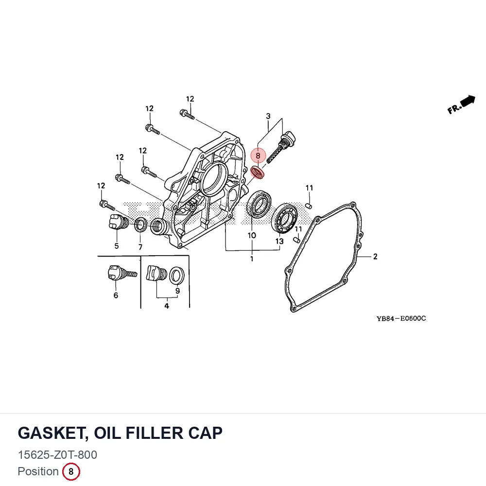 GASKET, OIL FILLER CAP
