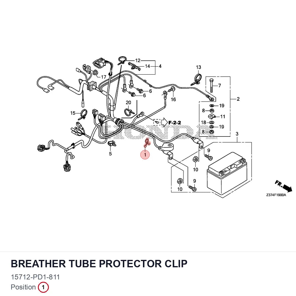 Breather tube protector clip