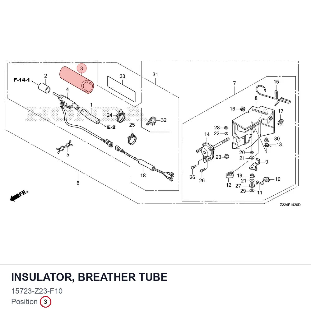 INSULATOR, BREATHER TUBE
