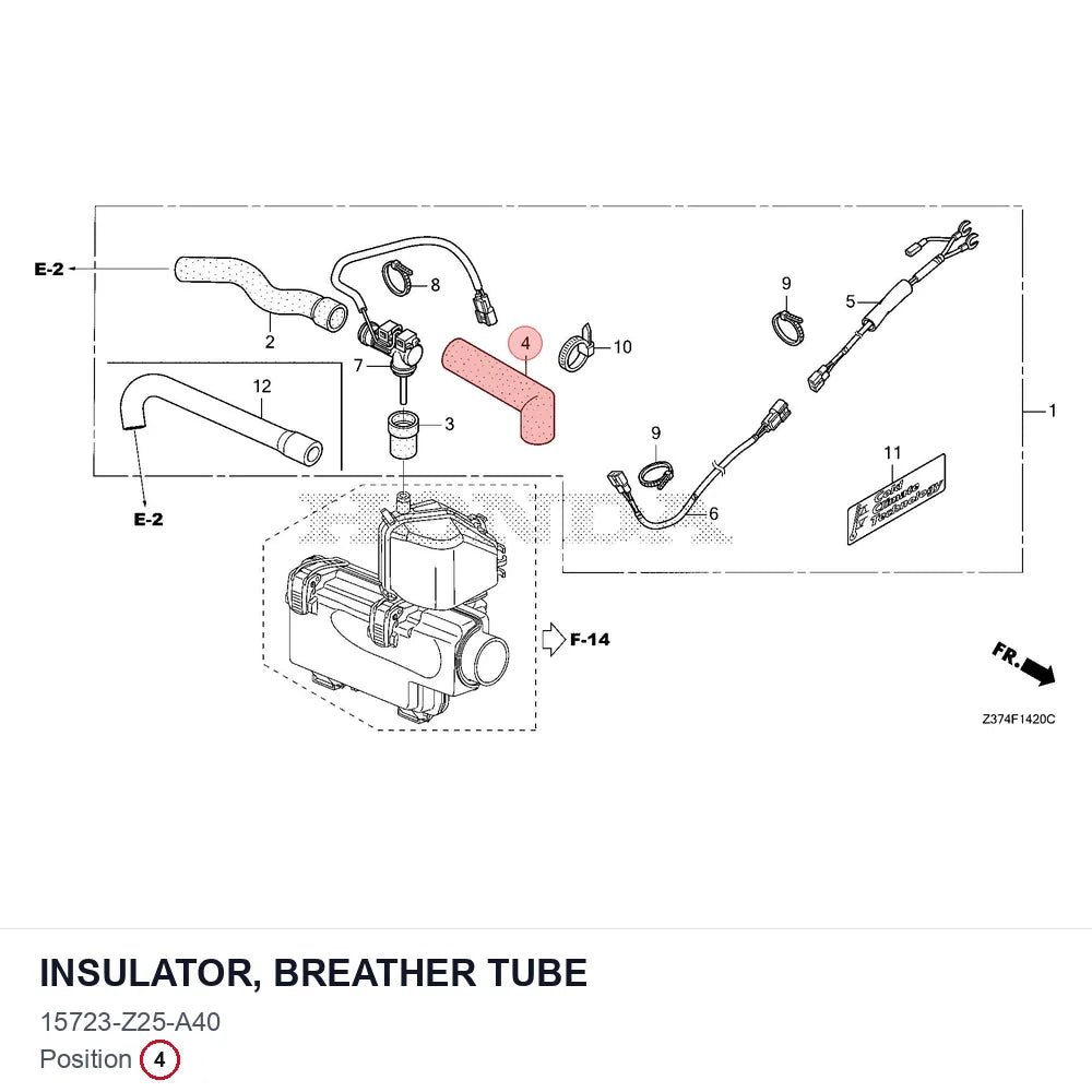 INSULATOR, BREATHER TUBE