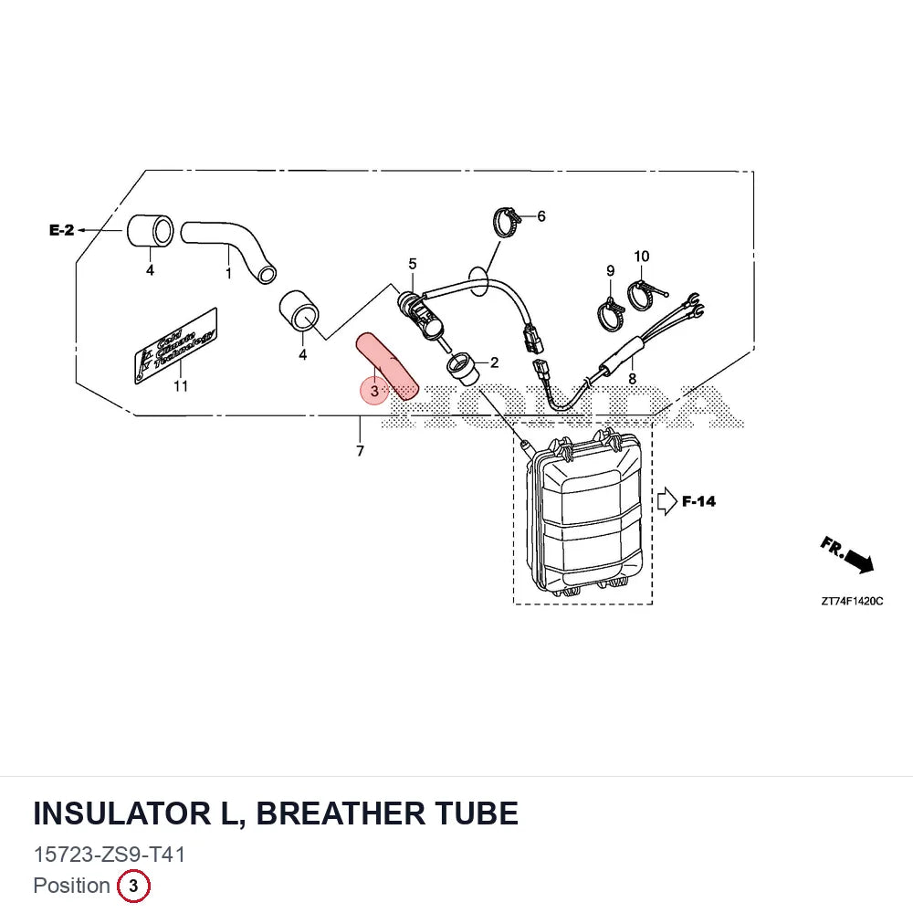 INSULATOR L, BREATHER TUBE