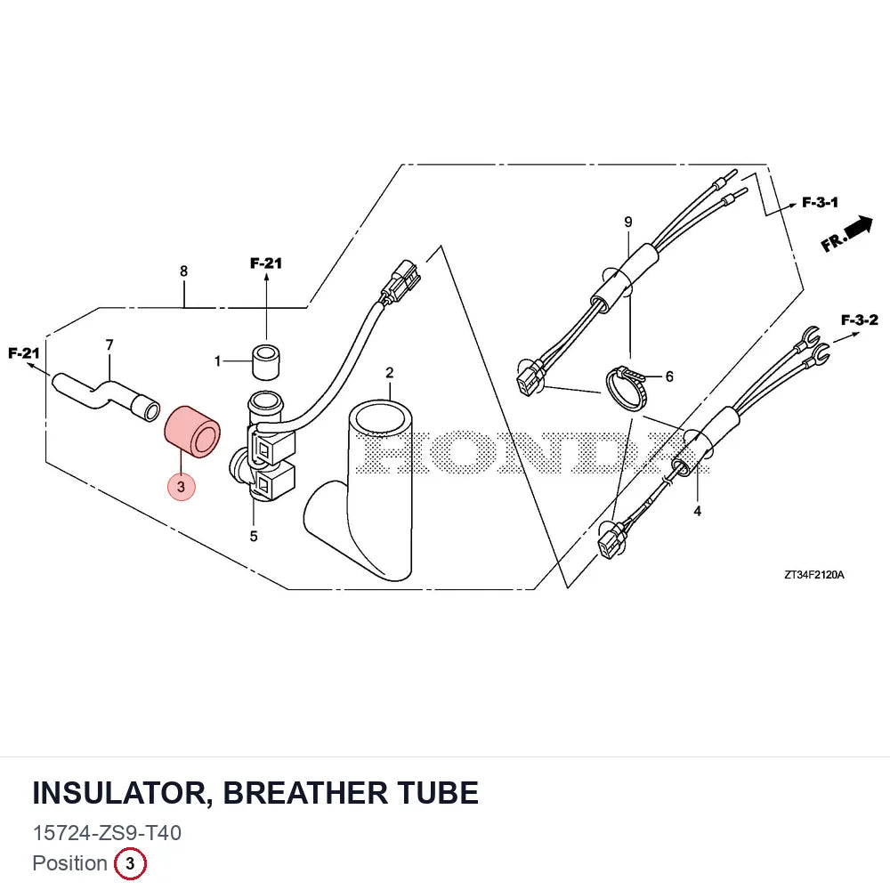 INSULATOR, BREATHER TUBE