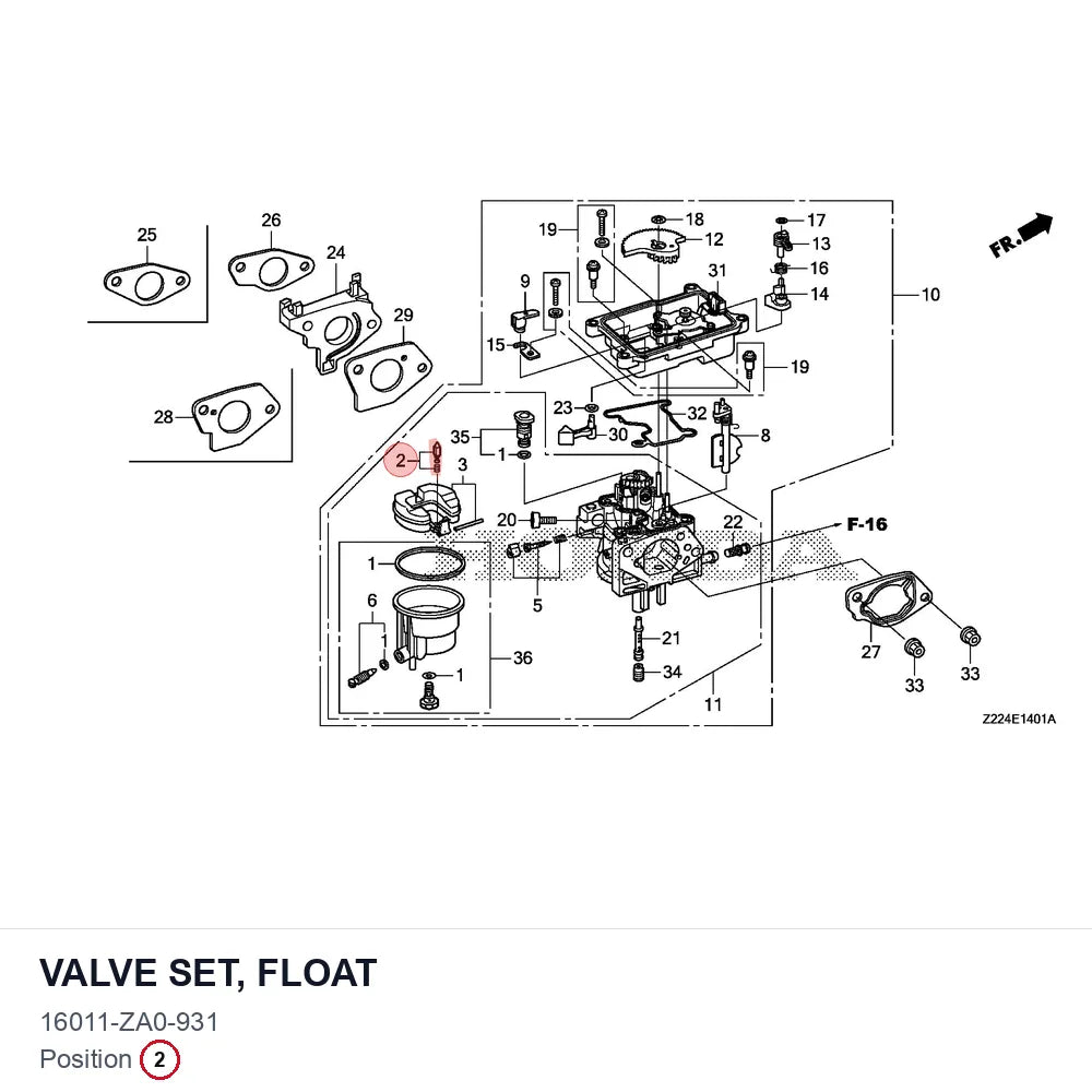 VALVE SET, FLOAT