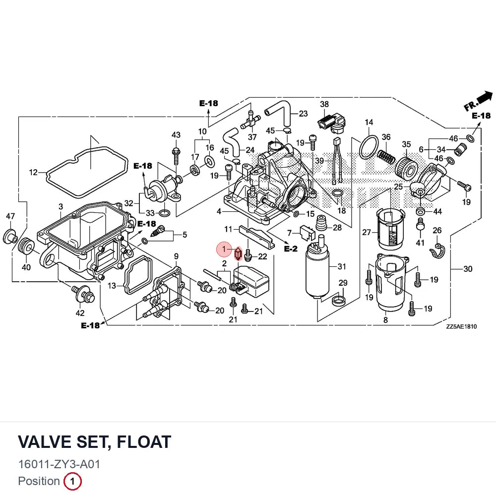 VALVE SET, FLOAT