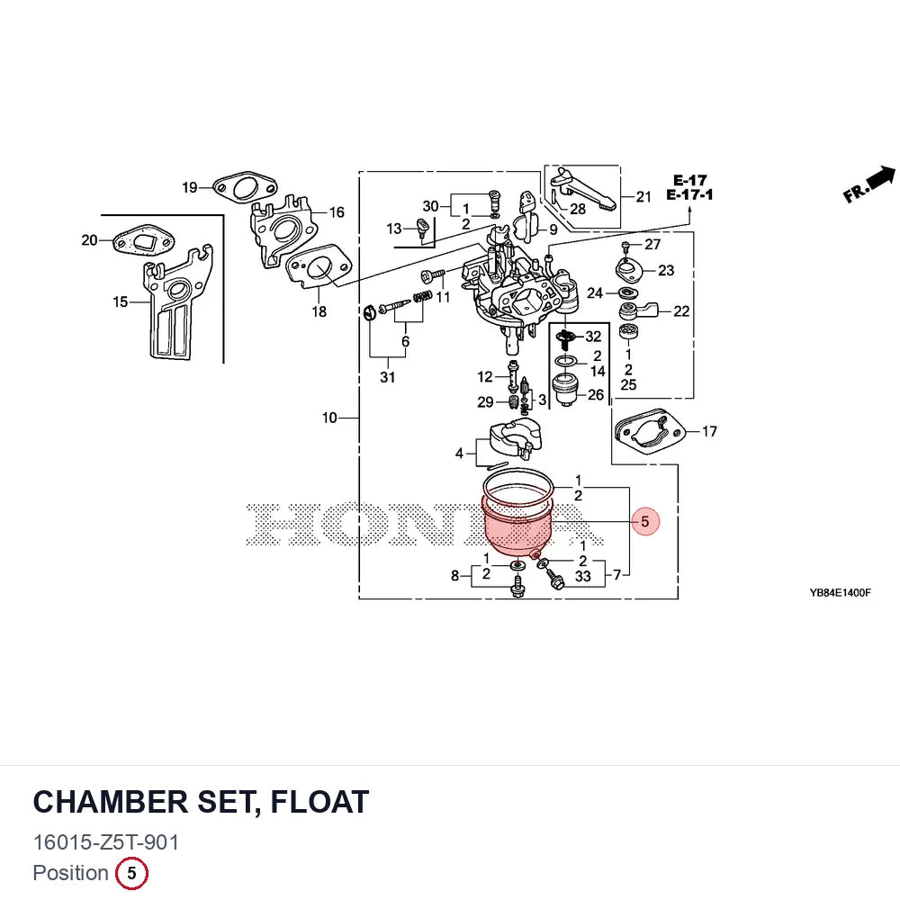 CHAMBER SET, FLOAT