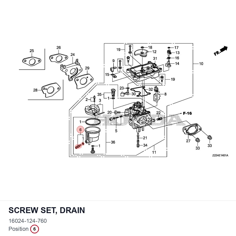 SCREW SET, DRAIN