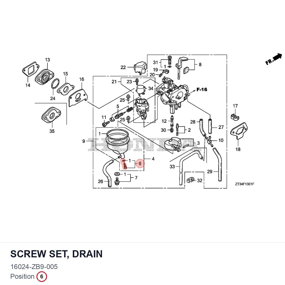 SCREW SET, DRAIN