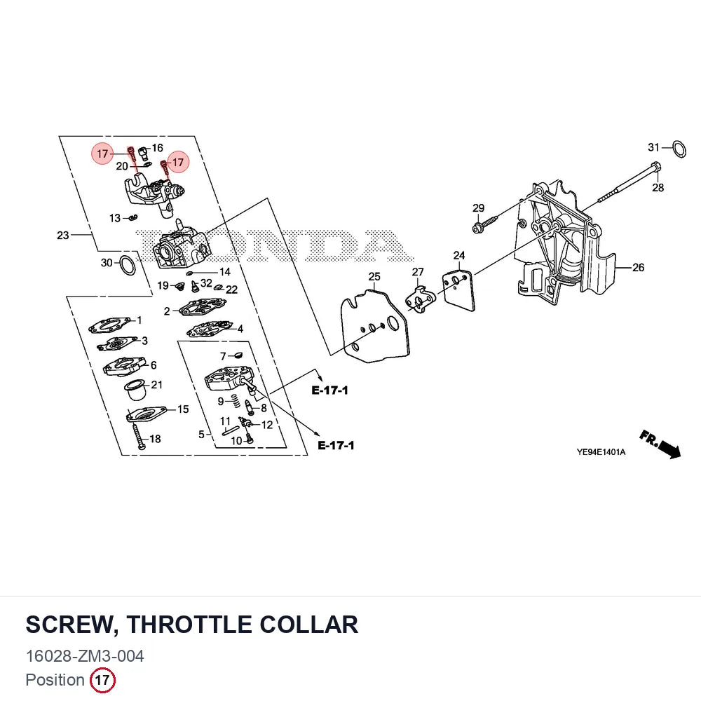 SCREW, THROTTLE COLLAR