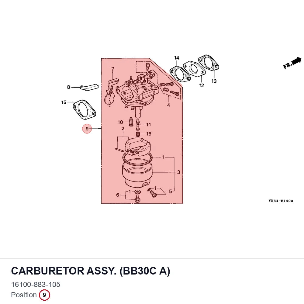 CARBURETOR ASSY. (BB30C A)