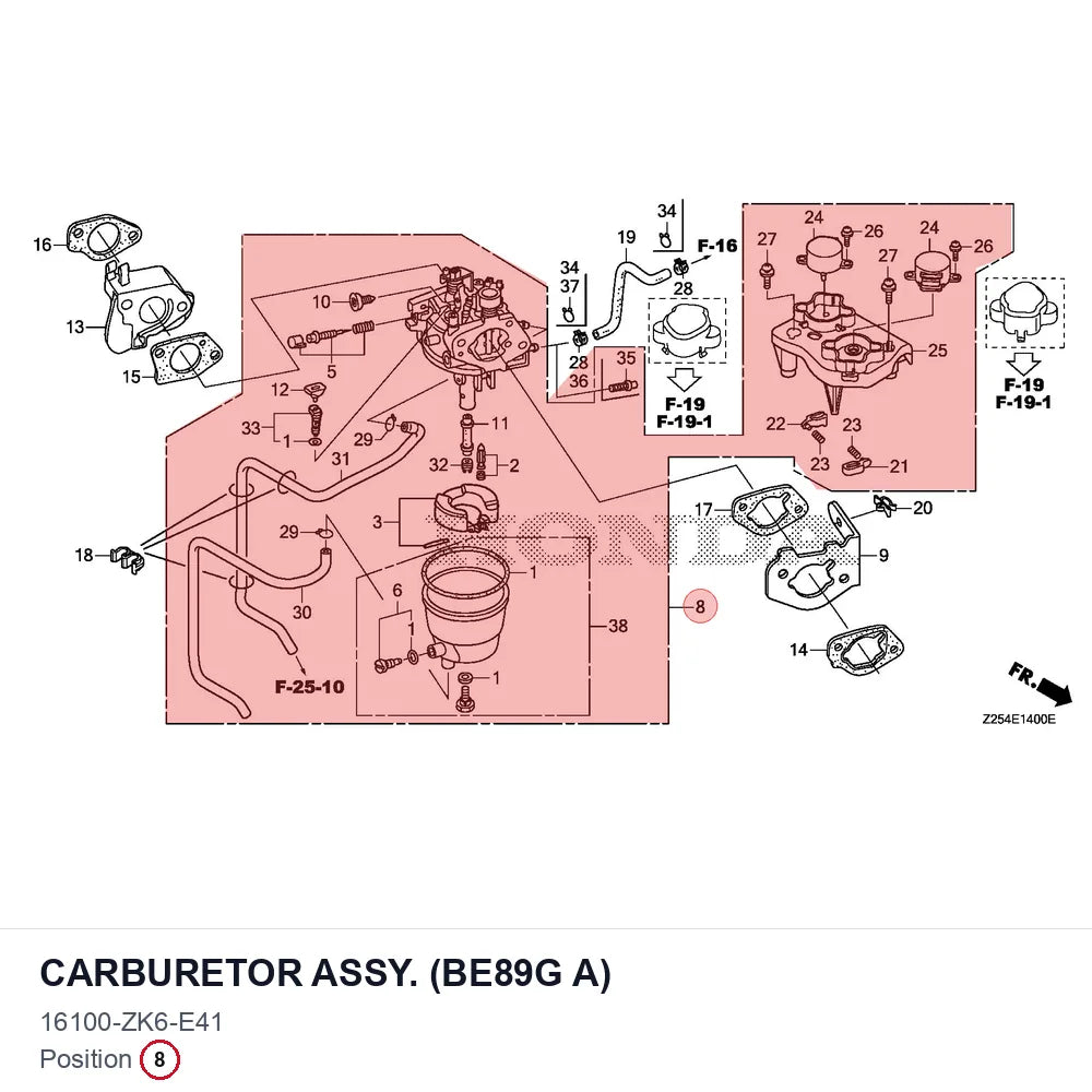 CARBURETOR ASSY. (BE89G A)