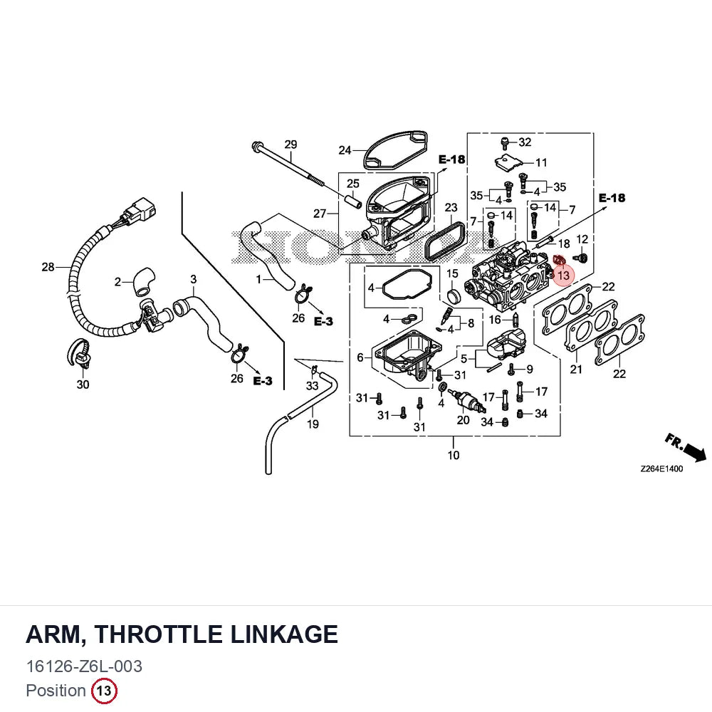 ARM, THROTTLE LINKAGE